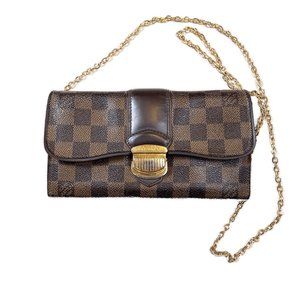 Louis Vuitton, Bags, Auc Louis Vuitton Damier Ebene Sistina Long Wallet  Ca369